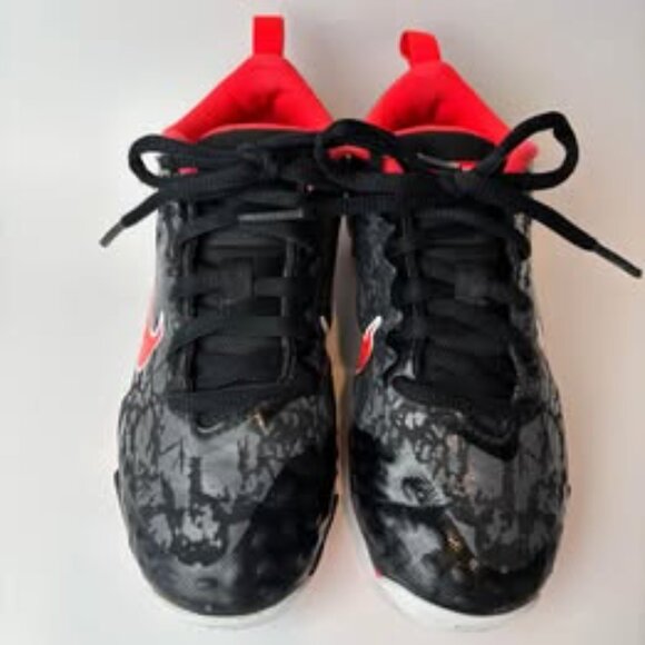 Nike Fastflex Baseball Softball Cleats Youth 13C Black Red Molded AR0996-016 - Picture 3 of 9